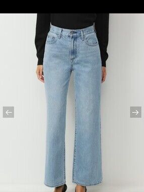 Light Blue High-Rise Wide-Leg Jeans
